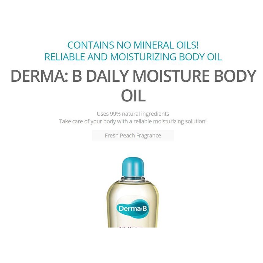 ٻҾ2 ͧԹ : Derma:B Daily Moisture Body Oil 200ml